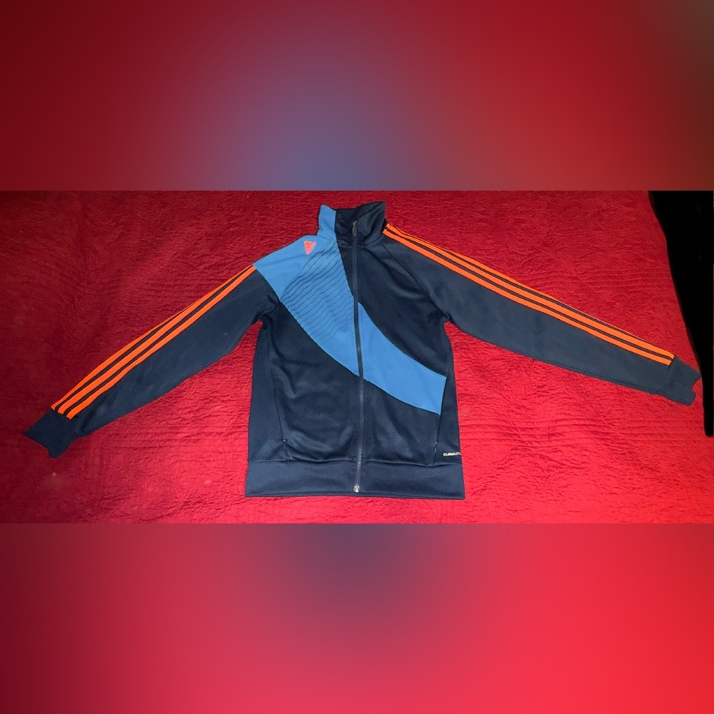 Vintage Adidas Predator ClimaLite men 24" long athletic jacket